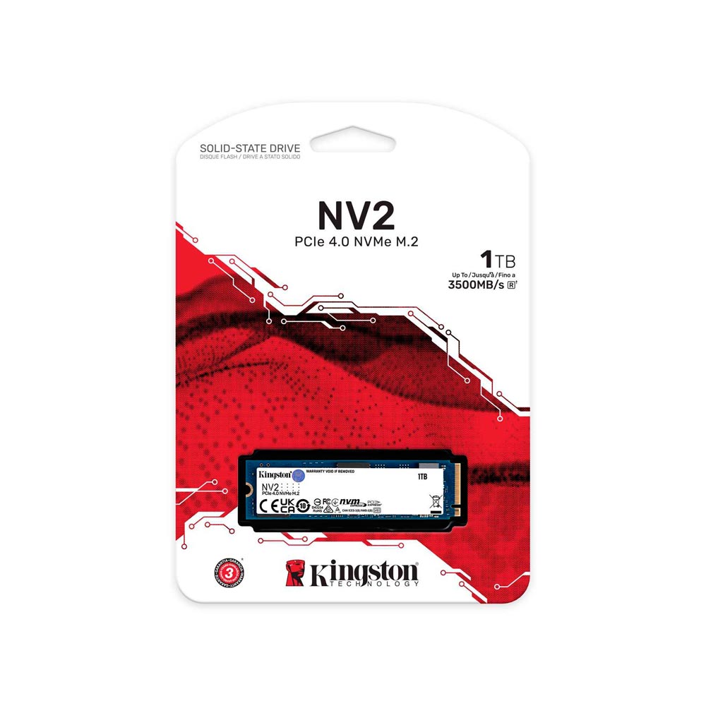 Unidad de Estado Solido SSD Kingston SNV2S/1000G NV2 M.2 1TB Gb PCI Express 4.0 NVMe