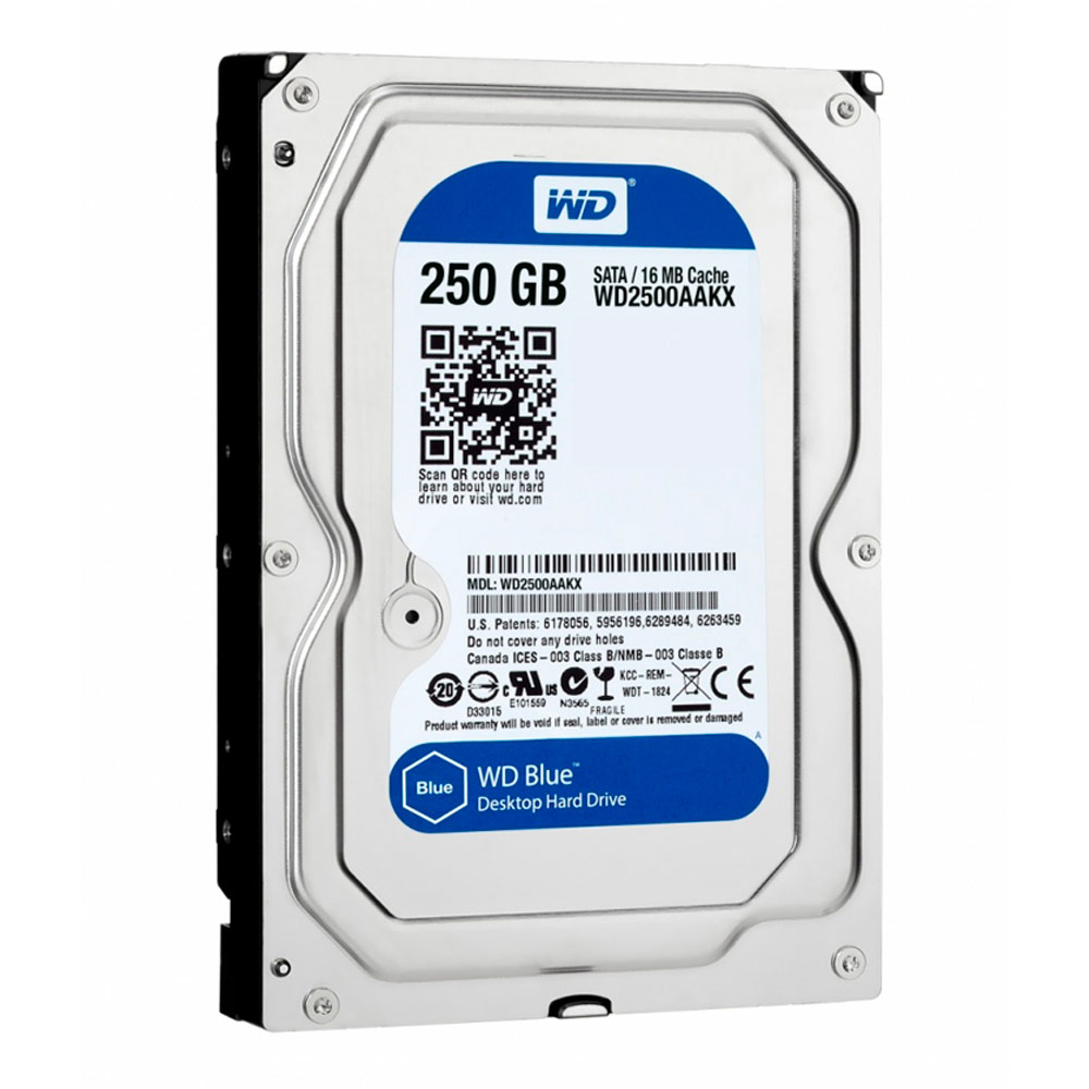 Disco Duro Interno Western Digital WD Caviar Blue 3.5'', 250GB, SATA III, 6 Gbit/s, 7200RPM, 16MB Cache REACONDICIONADO