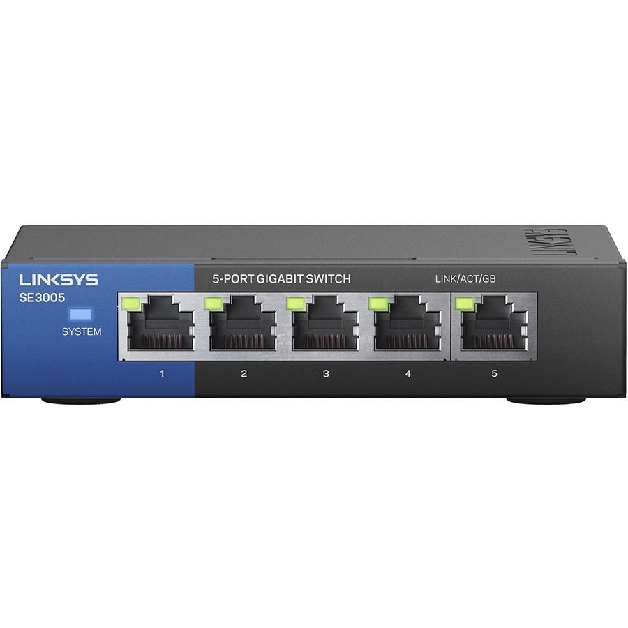 Interruptor Linksys Gigabit Ethernet SE3005, 5 Puertos - No Administrable - Negro