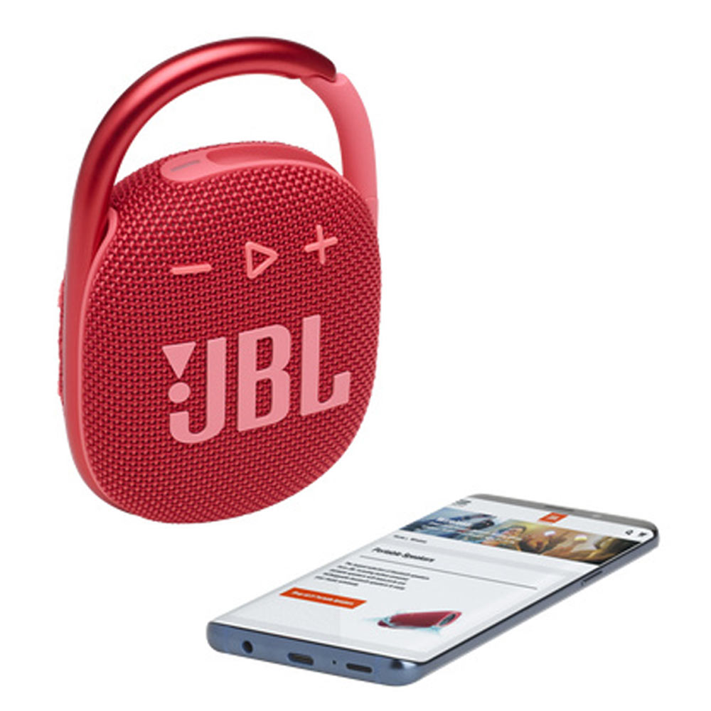 JBL Clip 4 Portable Bluetooth Speaker RED