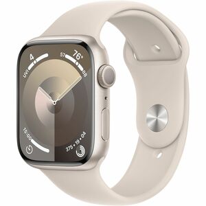 Apple Watch Series 9 GPS 45mm Starlight Aluminum Case with Starlight Sport Band - M/L