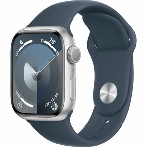 Apple Watch Series 9 GPS 41mm Silver Aluminum Case with Star Blue Sport Band - M/L