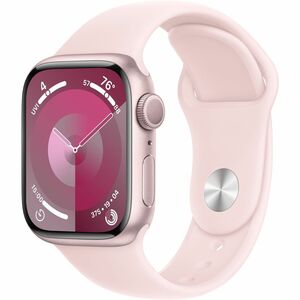 Apple Watch Series 9 GPS 41mm Pink Aluminum Case with Light Pink Sport Band - M/L