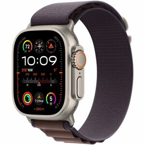 Apple Watch Ultra 2 GPS + Cellular, 49mm Titanium Case with Indigo Alpine Loop - Medium