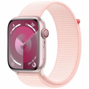 Apple Watch Series 9 (GPS + Cellular) 45mm Pink Aluminum Case with Light Pink Sport Loop