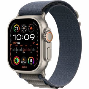 Apple Watch Ultra 2 GPS + Cellular, 49mm Titanium Case with Blue Alpine Loop - Medium