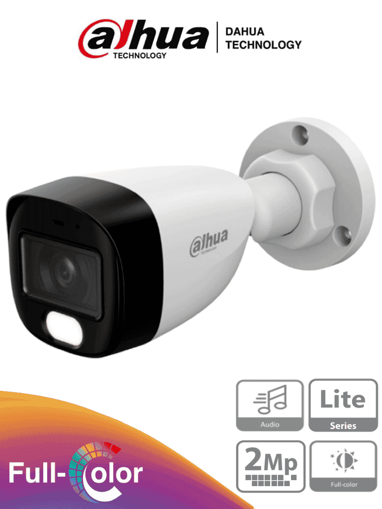 DAHUA HAC-HFW1209CN-A-LED-S3 - Cámara Bullet Full Color 1080p