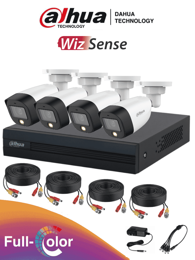 DAHUA FULLCOLORKIT- Kit de 4 canales Full Color de 2 MP