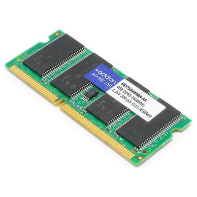 AddOn AA160D3SL/4G x1 HP H6Y75AA#ABA Compatible 4GB DDR3-1600MHz Unbuffered Dual Rank 1.35V 204-pin CL11 SODIMM