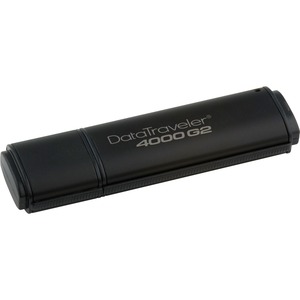 Unidad flash Kingston DataTraveler 4000 G2 - 8 GB - USB - Negro - 256-bit AES