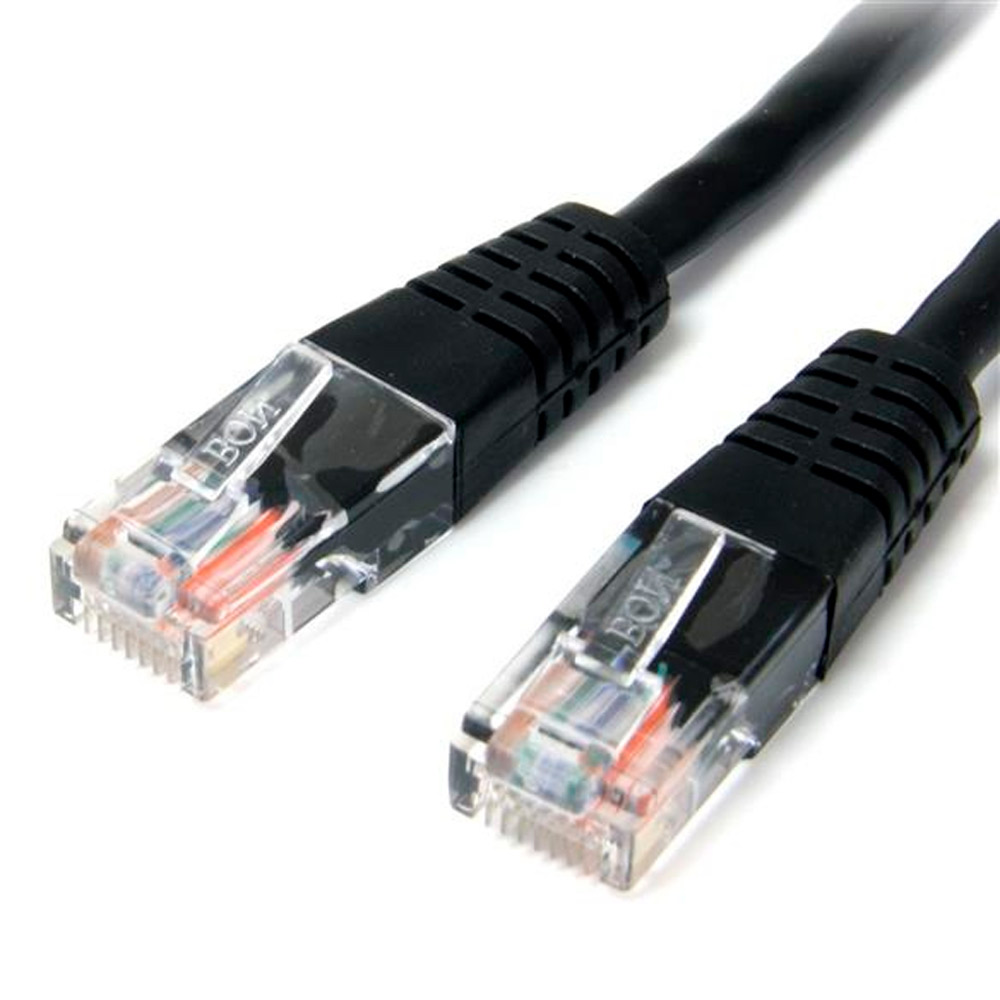 StarTech.com 1 ft Black Molded Cat5e UTP Patch Cable