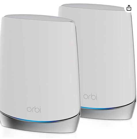 Open Box NETGEAR Orbi Whole Home Tri-band Mesh WiFi 6 System (RBK752) – Router with 1 Satellite Extender | Coverage up to 5,000 sq. ft., 40 Devices | AX4200 (Up to 4.2Gbps)