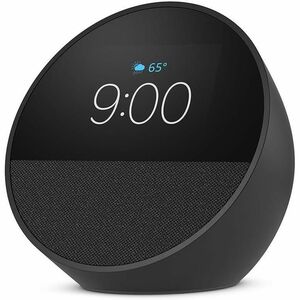 Amazon Echo Spot (2024 release), Smart alarm clock with vibrant sound + Alexa, Black