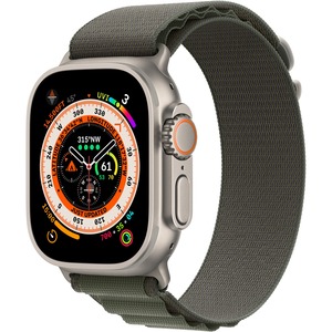 Apple Watch Ultra [GPS + Cellular 49mm] Smart Watch w/Rugged Titanium Case & Green Alpine Loop Medium. Fitness Tracker, Precision GPS, Action Button, Extra-Long Battery Life, Brighter Retina Display