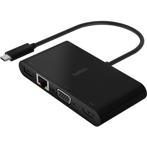 Belkin USB-C Multimedia + Charge Adapter (USB-C TO GBE, HDMI, VGA, USB-A,60W PD)