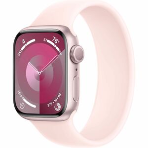 Apple Watch Series 9 (GPS) 41mm PINK Aluminum Case with LIGHT PINK Sport Band S/M